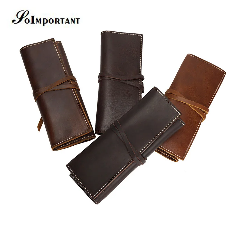 Винтажный кошелек ручной работы сумки футляр для карандашей карманы из