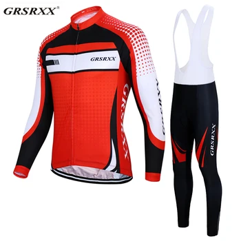 

GRSRXX Brand 2020 Bib Cycling Set Mountain Bike Cycling Clothing Racing Bicycle Cycling Jersey Suit Ropa Ciclismo For Mans