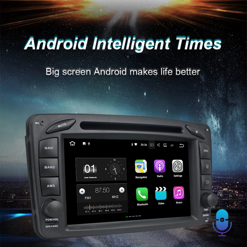 Excellent Double Din Car DVD Player for Mercedes-Benz ML CLK SLK W163 W203 W209 Bluetooth Autoradio GPS Navigation WIFI 3G 4G Car Stereo 18