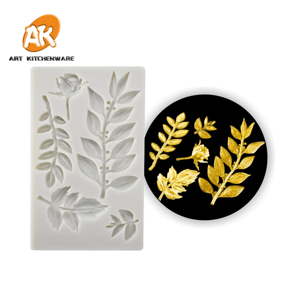 

Leaf Molds Fondant Molds Wedding Cake Tools Silicone Sugarcraft Mold Bakeware Cupcake Tool Chocolate Molds for Sugar Flower