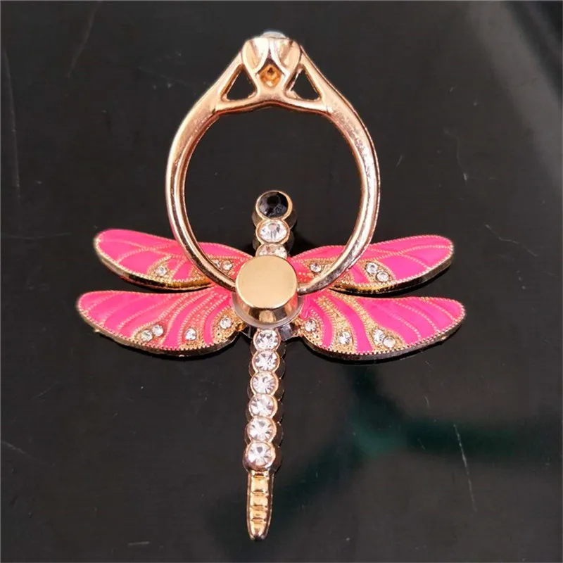 Dragonfly Mobile Phone stand holder metal For iPhone Xiaomi Samsung all Phone Finger Ring Mobile Smartphone Phone Holder Stand