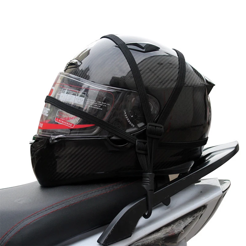 

Motorcycle Luggage Net Helmet Strap Rope Bungee Cord Bandage Strapping Tape Adjustable Motorbike Elastic String Strap