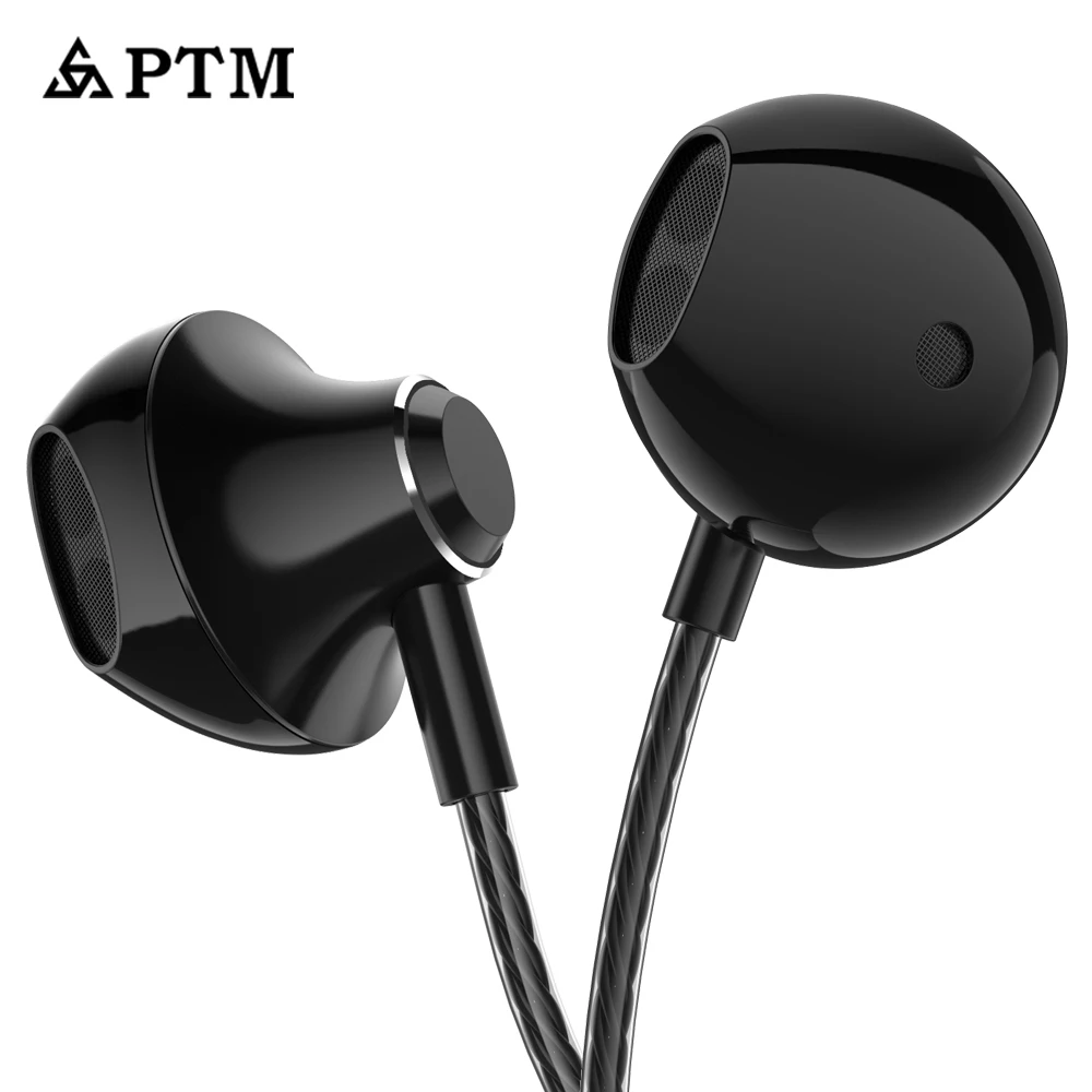 

PTM D31 Metal Bass Sound Earphone Sport Headphones with Mic Gaming Headset for Phone iPhone Xiaomi Huawei Samsung PC MP3 Earbuds