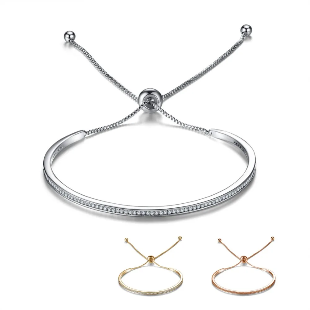 

MiMeng 2019 New Adjustable Tennis Bracelet Made With AAA CZ for Women Valentines Day's Gift M45