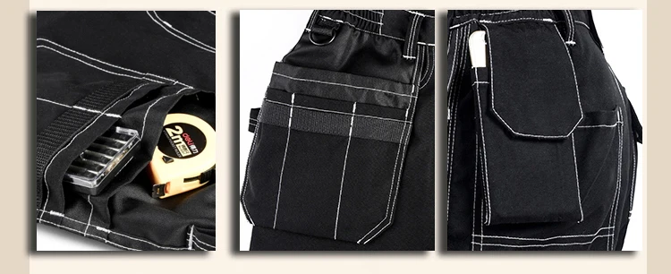 CCGK Men working pants multi pockets work trousers with removable eva knee pads high quality worker mechanic cargo work pants (14)