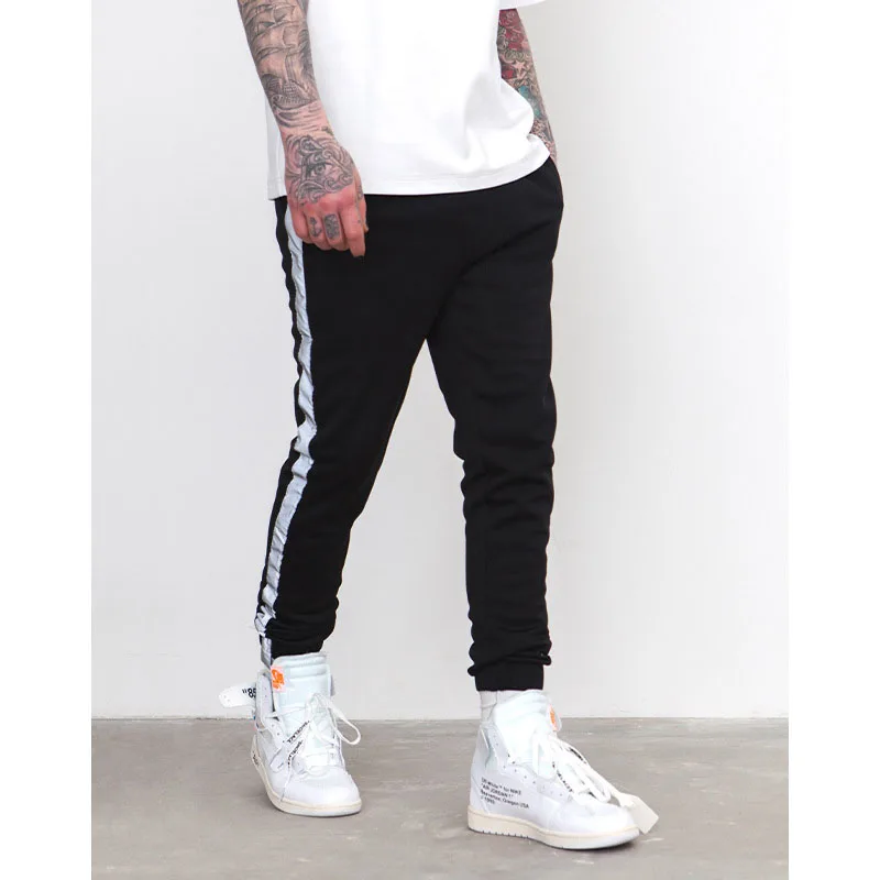 mens joggers with side stripe