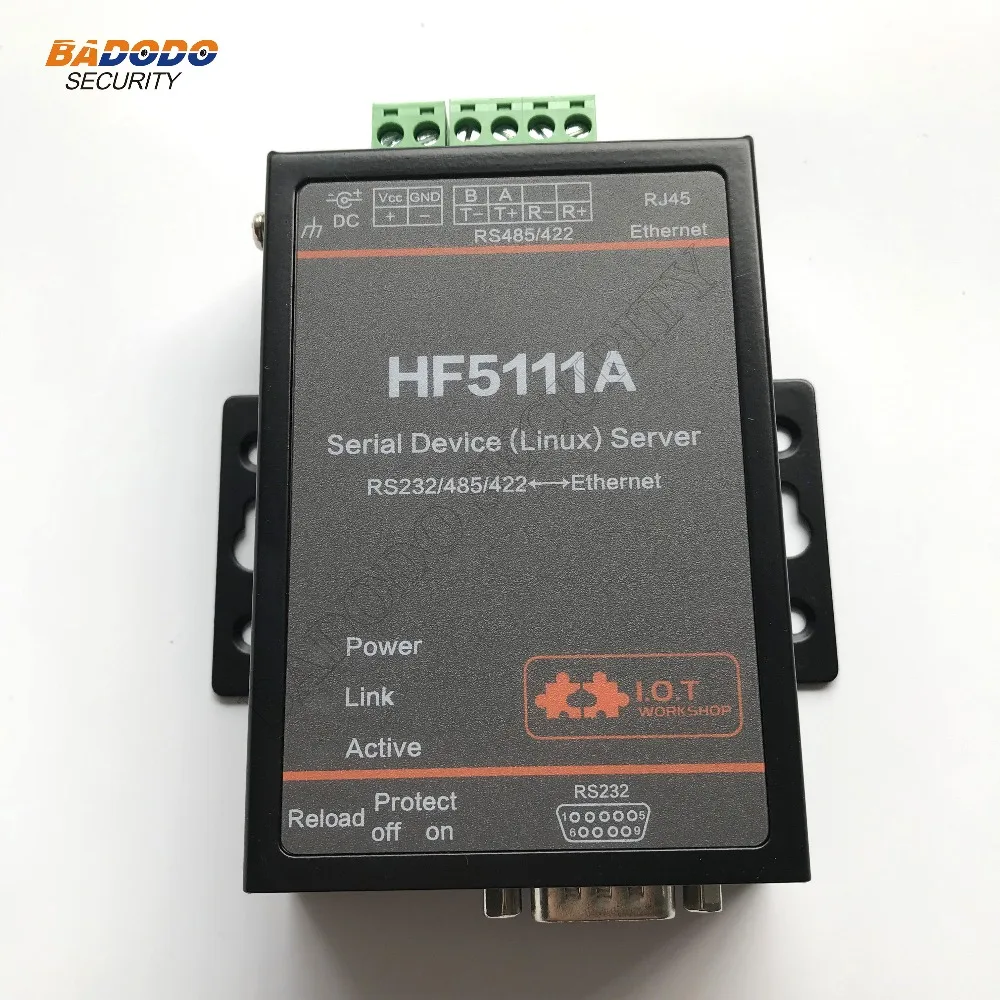 HF5111A 1 порт RJ45/RS232/RS485/RS422 последовательный порт для Ethernet Linux последовательный порт сервера, поддержка TCP/IP/Telnet/Modbus TCP протокол
