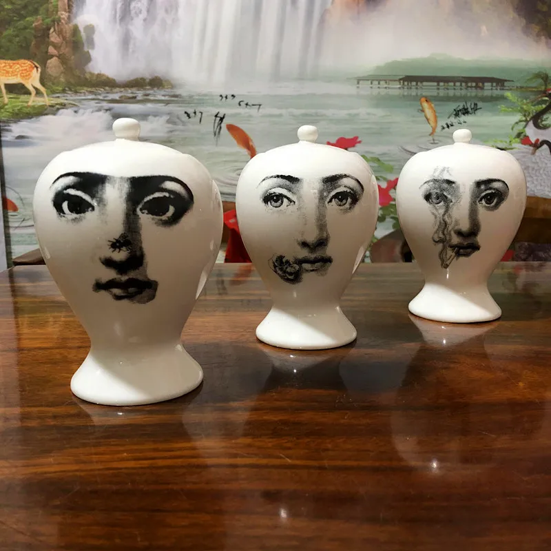 Орнамент Fornasetti ремесла декоративная керамика Fornasetti канистра фарфор Fornasetti хранения Jar домашний декор