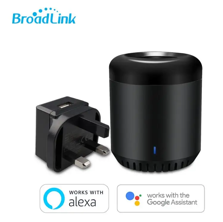 Broadlink RM mini 3 Smart Универсальный пульт дистанционного управления, ИК-пульт дистанционного управления, передатчик Aircon для умного дома - Цвет: with 1PC UK adapter