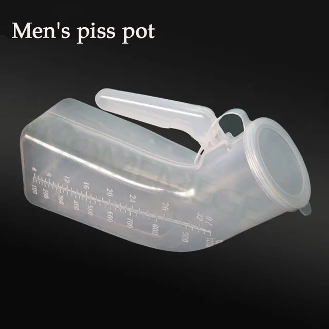Unisex urinal collector Plastic Chamber Pot 1000ml Elderly Medical Men