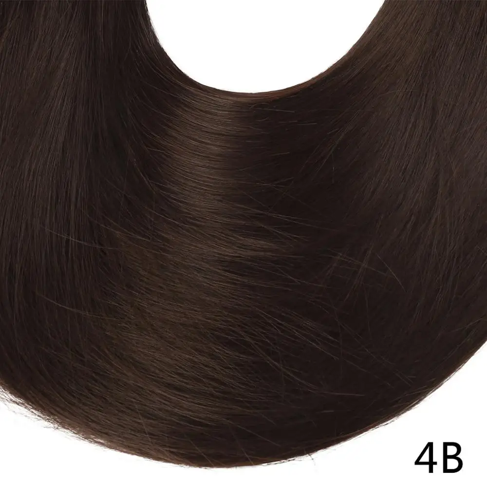 Накладные волосы на заколках с эффектом омбре, 20 дюймов, блонд, 3/4, на голову, синтетические, натуральные, кудрявые, волнистые волосы, дешевые волосы - Цвет: Medium Brown