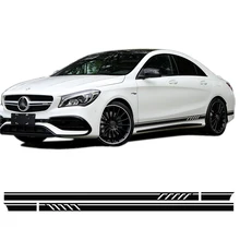 ##Special Price Glossy Black Edition 1 Style Door Side Stripes Skirt Sill Decals Sticker Kit for Mercedes Benz A CLA Class W176 A45 AMG ##Special Price Glossy Black Edition 1 Style Door Side Stripes Skirt Sill Decals Sticker Kit for Mercedes Benz A CLA Class W176 A45 AMG