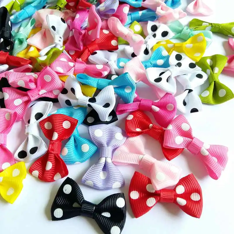 

40pcs Polyester Cartoon DIY Sewing Ribbons Bow Tie Appliques DIY Craft For Wedding Festivals Party Decoration Gift Package
