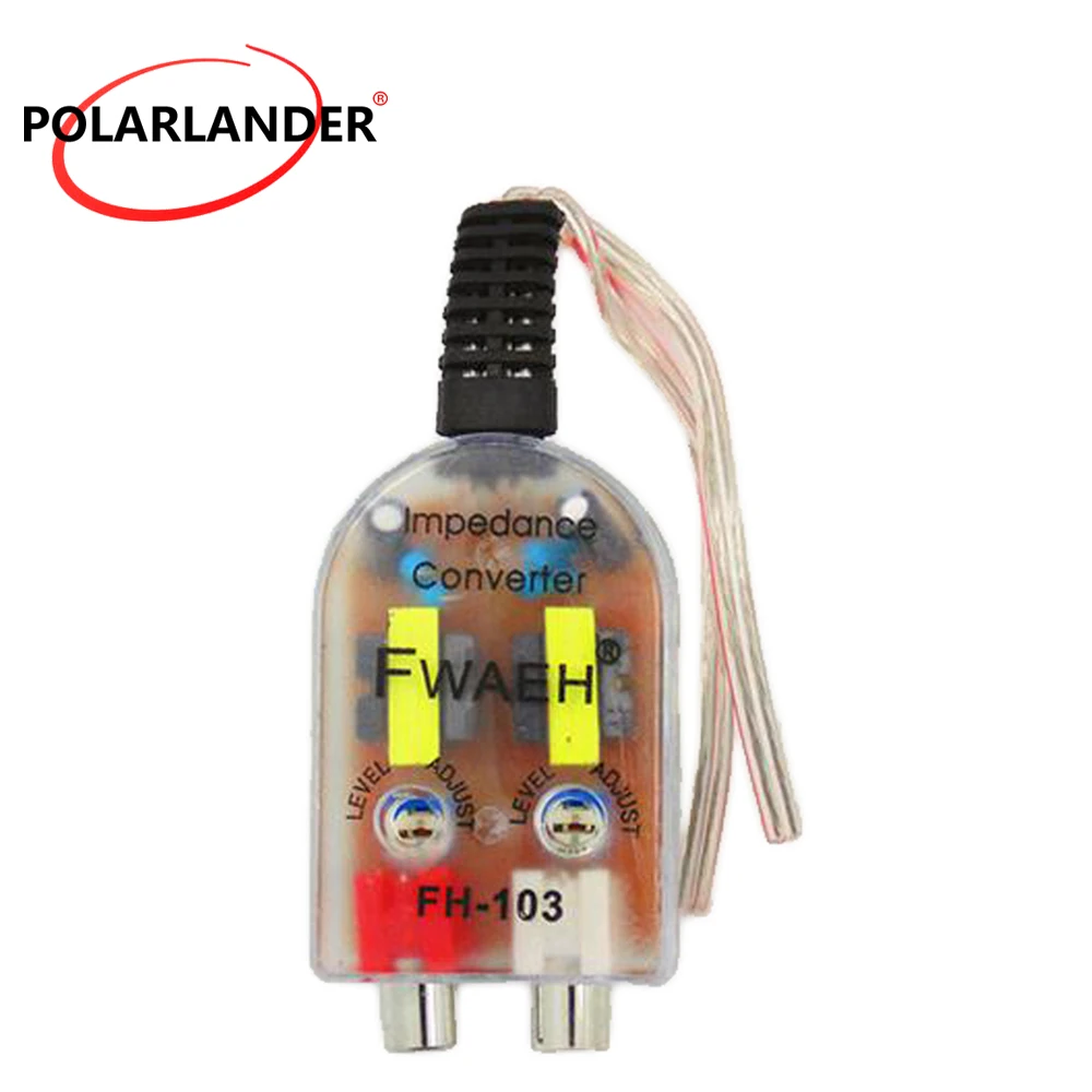 

Car Converter High to Low Hot Selling Speaker to RCA Line High Quality Impedance Converter