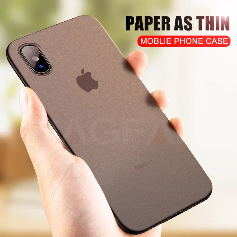 Goede NAGFAK 0.29mm Matte Telefoon Case Voor iPhone 6 6 S Plus 8 7 Plus Case Ultra Dunne Hard Voor iPhone X 5 5 S SE 10 Telefoon Tas Gevallen