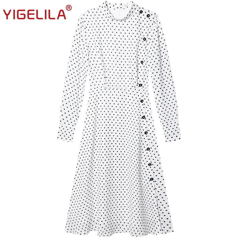 Женское платье трапеция до колен с круглым вырезом и принтом|Платья| |