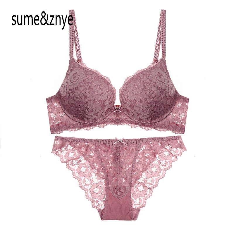 

Fashion luxury lace embroidery bra 2017 new women small chest thick super push high + gather adjustable massage bra set