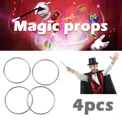 Фокус связующее кольцо s Magic реквизит 10 см Диаметр четыре последовательных Кольца маг показать крупным планом весело связующее кольцо