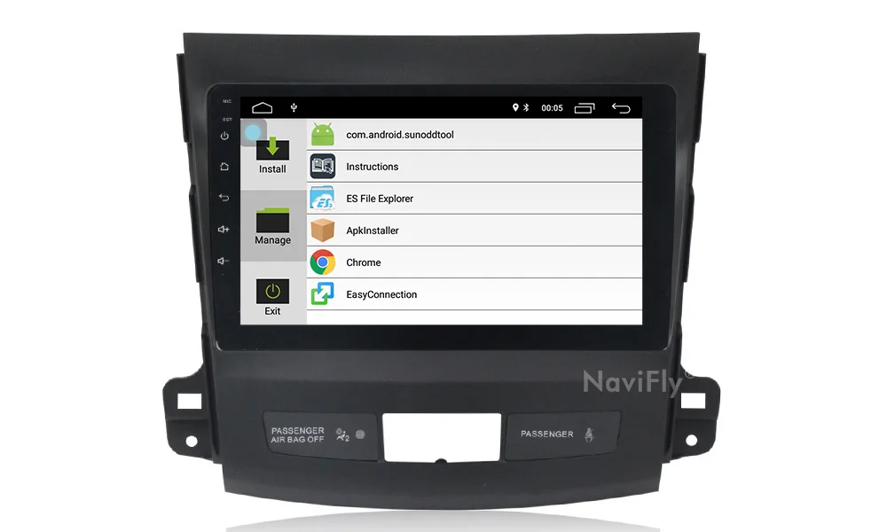Perfect NaviFly Android8.1 Car Audio dvd player for Mitsubishi Outlander 2005-2011 support view camera DVR DAB+ TPMS Bluetooth 4G wifi 17