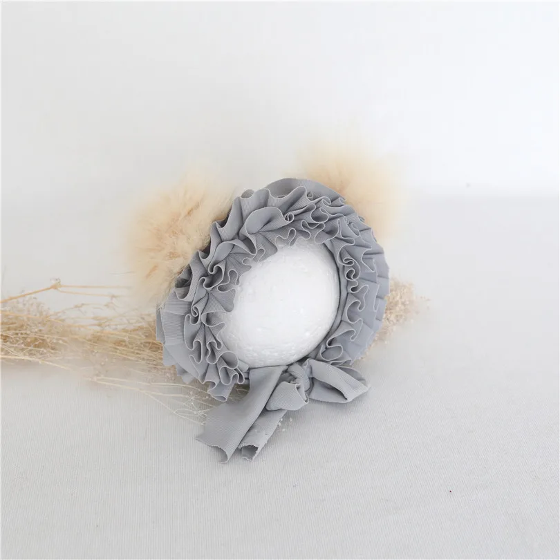 Lovely Newborn Pixie Hat Fuzzy Boy Cute Prop Bonnet Neutral Bear for Photography Shoot Baby Birthday Gift | Детская одежда и обувь