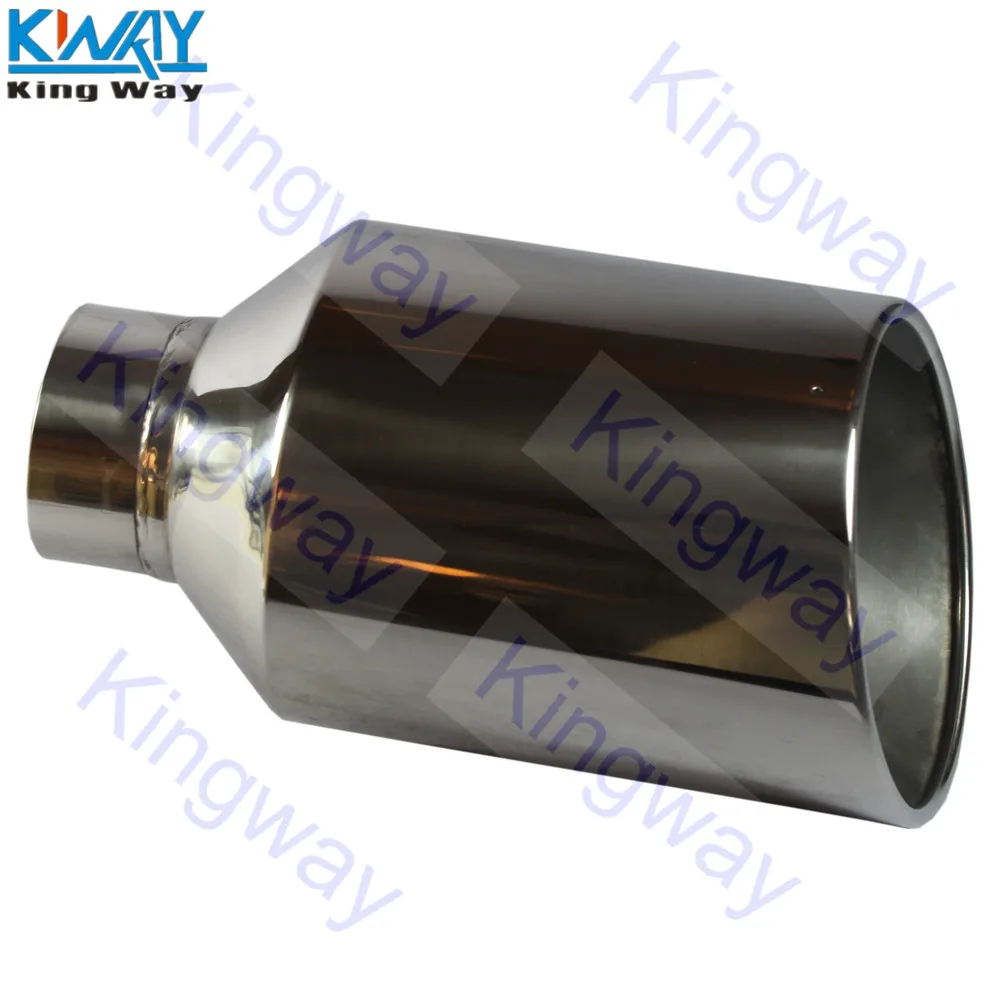

FREE SHIPPING - King Way - Stainless Steel 4" Inlet 8" Outlet 15" Long S/S Rolled End Angle Cut Exhaust Tip
