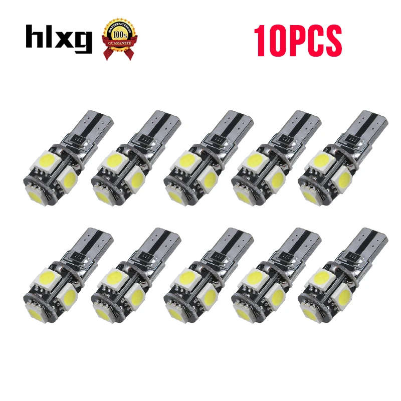 HLXG 10x T10 светодиодный W5W светодиодный салона свет парковка SMD DC резервного копирования назад лампы 168 192 194 2825 T10 лампочка указателя поворота