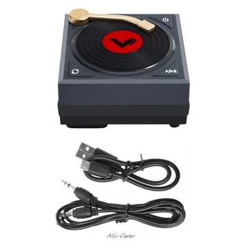 

Retro Phonograph Bluetooth Speaker 5W Portable Wireless Loudspeaker Sound Music 3.5mm AUX In For Mobile Phone Tablet PC Laptop