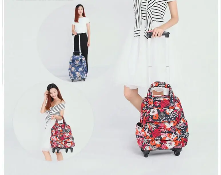 Женские дорожные сумки на колесиках, женские дорожные сумки на колесиках, рюкзаки на колесиках, Оксфорд, сумки на колесиках