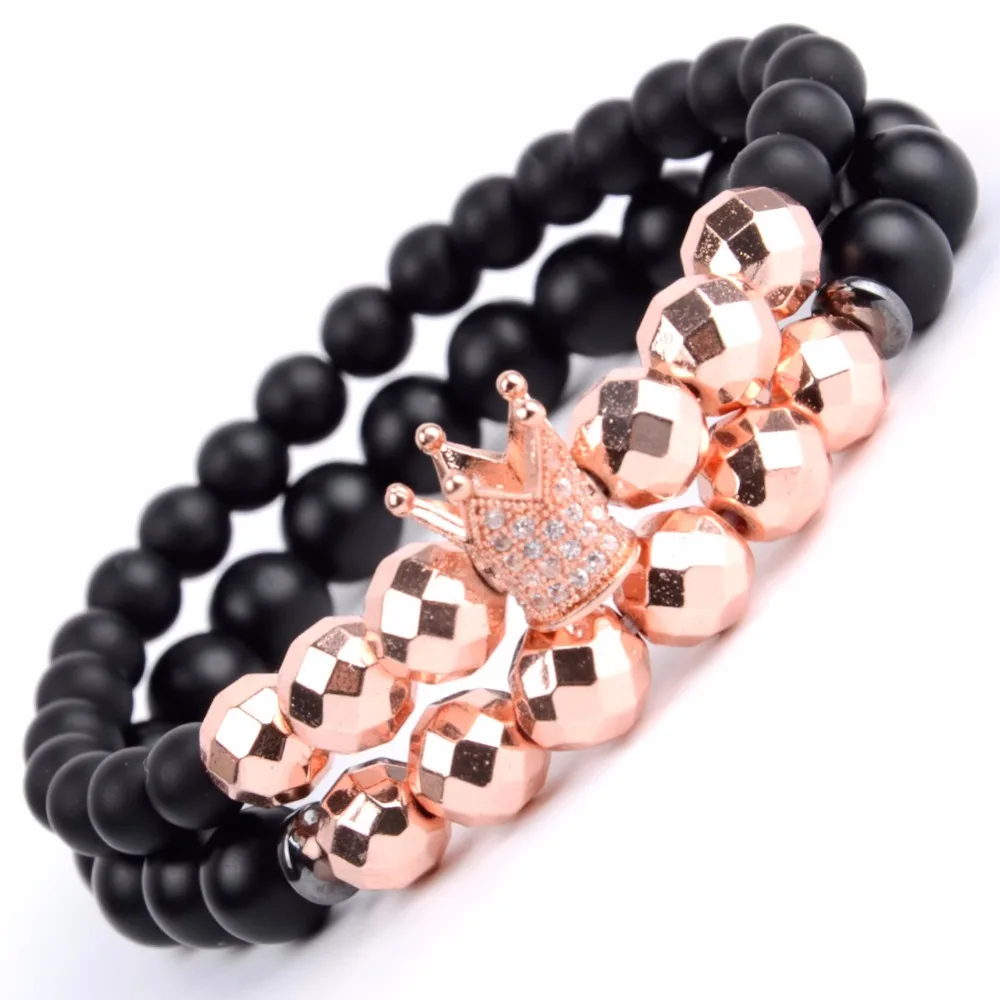 Boho 3 piece White Agate Druzy quartz crystal rhinestone Eiffel Tower crown charm tassel stretch bracelet stack set