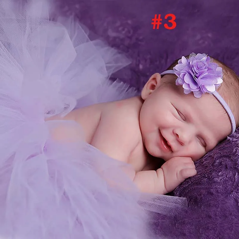 Клюквенная/винная юбка-пачка для новорожденных и повязка на голову, пышные пачки для фотосъемки, 16 видов конструкций TS032 - Цвет: D3