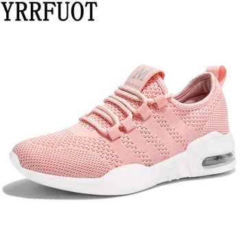 

YRRFUOT Women Fashion Casule Shoes Flyknit Breathable Comfortable Casual Zapatillas Hombre Moda Mujer 2019 Sneakers For Women