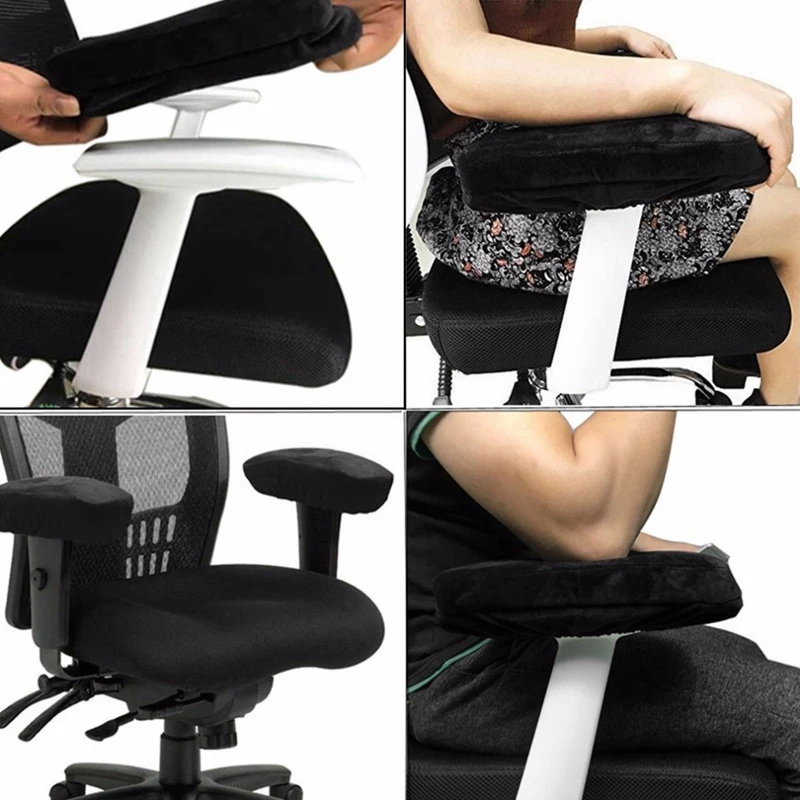 

2Pcs Chair Armrest Pads Ultra-Soft Memory Foam Elbow Pillow Support Universal Fit For Home Or Office Chair For Elbow Relief