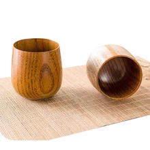 Натуральная деревянная чашка OYOURLIFE в японском стиле, многоразовая Экологичная чаша для чая, кофе, молока, вина, теплоизоляционная чаша для в...
