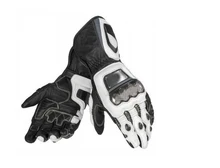 Nova motocicleta de metal completo dain d1 pro couro genuíno corrida glovers motocross off-road equitação luvas longas dos homens