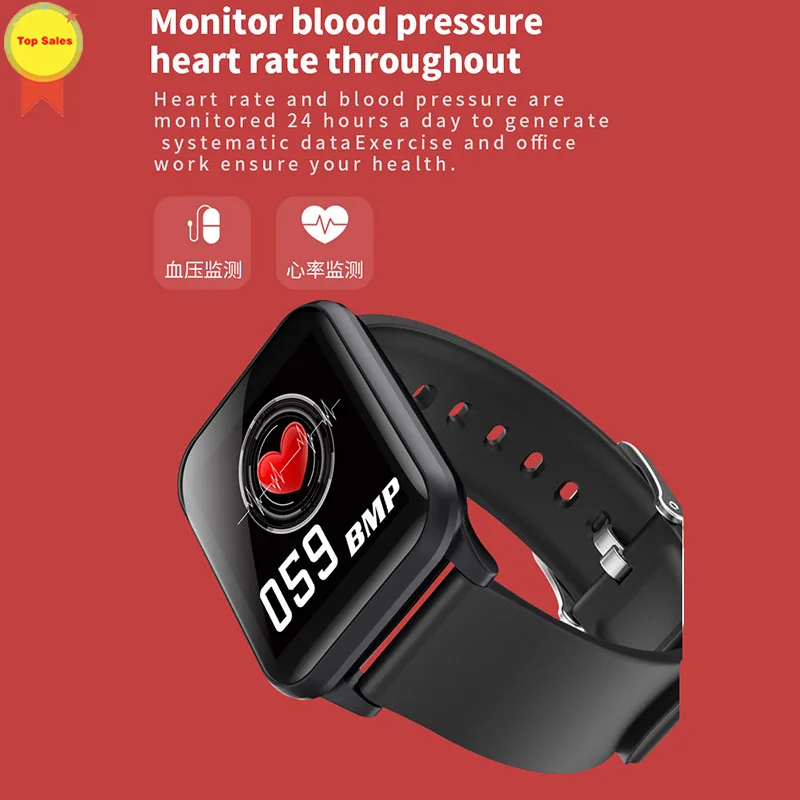 

Sport Smart Watch 2019 PPG Heart Rate Monitor Blood Pressure Tracker IP67 Waterproof For Android/IOS Smartwatches men Wristband