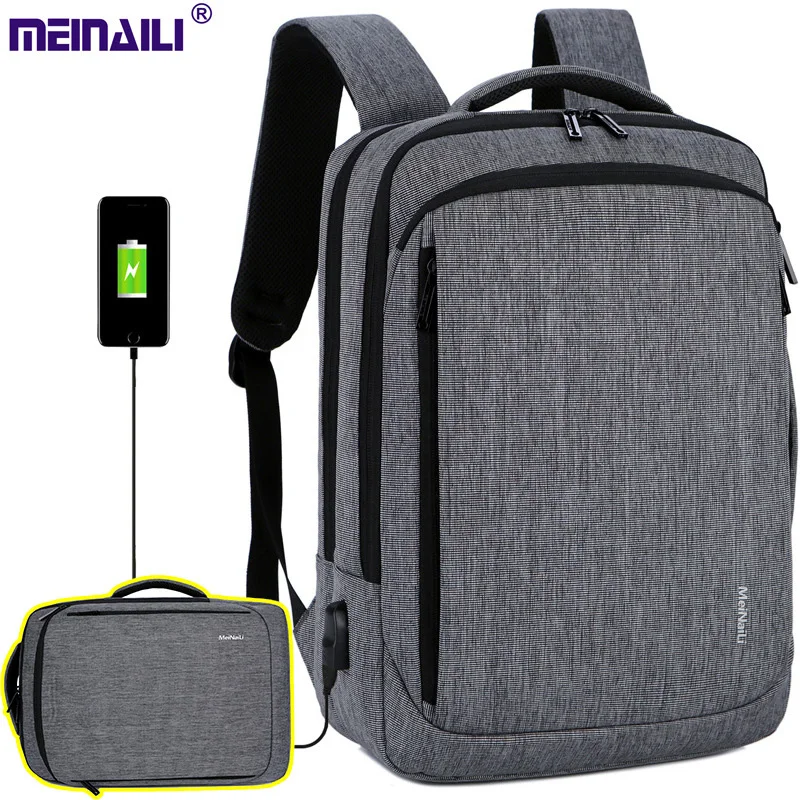 

Mens Oxford Laptop Backpack USB Charging 15.6 inch Male Business Bags Waterproof Multifunctional Travel Bagpack for Men