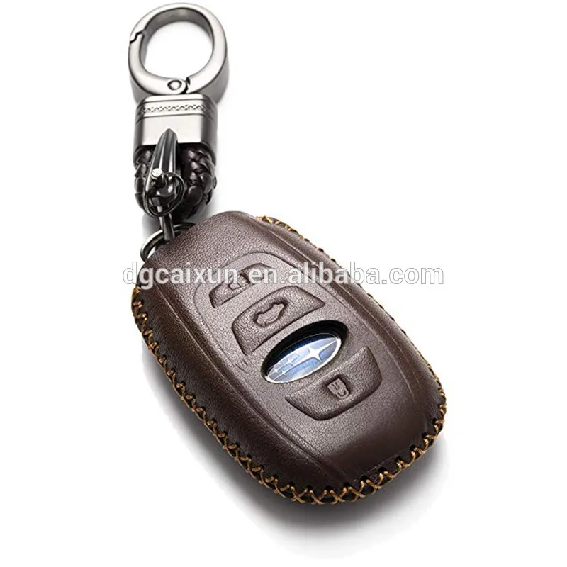Genuine Leather Remote Key Fob Case Cover Protector for Subaru Forester Impreza Outback WRX BRZ XV Crosstrek
