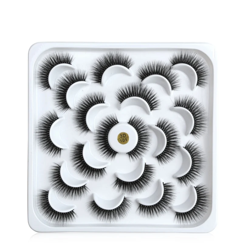 

New 2019 10pair3D Mink Lashes Natural Long False Eyelashes Volume Fake Lashes Eye Makeup Extension Silk Eyelashes