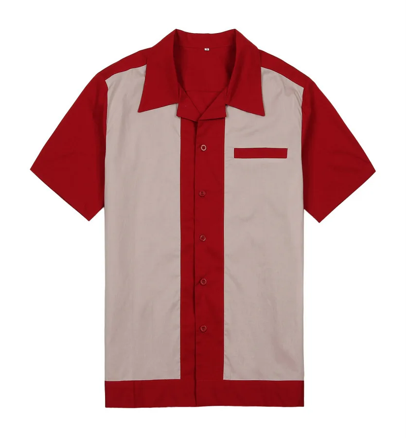 

TY51807 And White Spelling Color Pocket Man Shirt Will Code Rock Metal Cotton A Factory