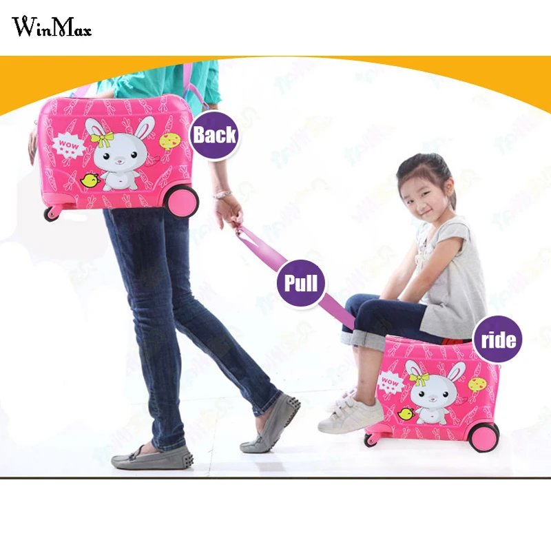 Anime stereo Student children trolley case Cute kids Travel suitcase boy girl cartoon backpack new fashion style cute toy motorcycle shape kids children rolling luggage boy and girl trunk trolley case travel box suitcase