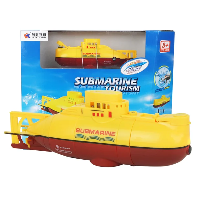 Mini Rc Submarine Toy 6CH Diving Toy 40mhz/27mhz Radio Blue/Yellow Remote Control Submarine Toys