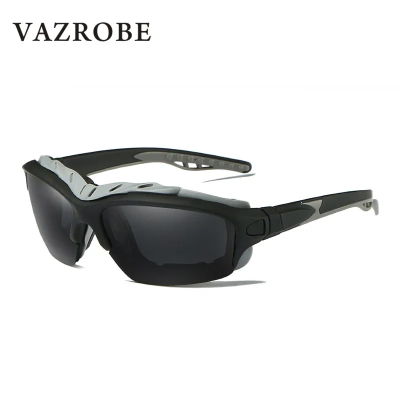 Vazrobe, черные очки для вождения, мужские поляризованные солнцезащитные очки для мужчин, для вождения, с антибликовым покрытием, UV400, день, ночное видение, эластичный демпфирующий материал