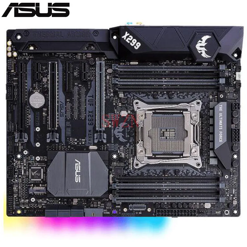 

original New Desktop motherboard For ASUS TUF X299 Mark 2 X299 LGA 2066 8*DDR4 support 128G 6*SATA III 1*M.2 ATX