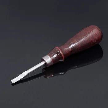Leathercraft Edge Skiving Beveler Leather Craft Keen Edge Craftool Hand Made Cutting Tool DIY 0 8mm 1 0mm 1 2mm Can Choose tanie i dobre opinie icobbler CN (pochodzenie) PG2415 Wood and metal