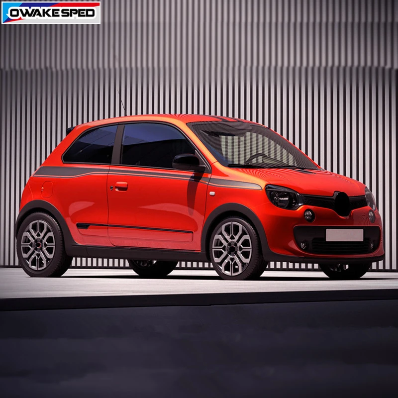 Для Renault Twingo 5 дверей Спортивные поясные линии в полоску автомобильные аксессуары авто боди Декор Наклейка креативная виниловая наклейка гоночный стиль