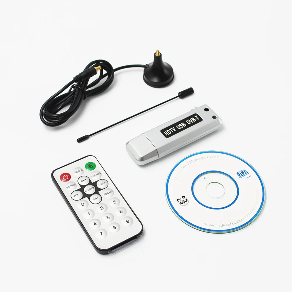 Цифровой DVB-T TV Stick HD тюнер приемник рекордер ТВ Радио с антенной пультом