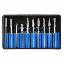Головы 2,34 мм вал 6 мм вольфрамокарбидные буры набор ювелирных изделий Инструменты Наборы 10 шт./кор