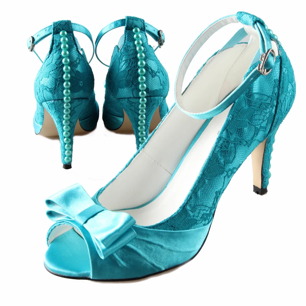 chaussure bleu turquoise
