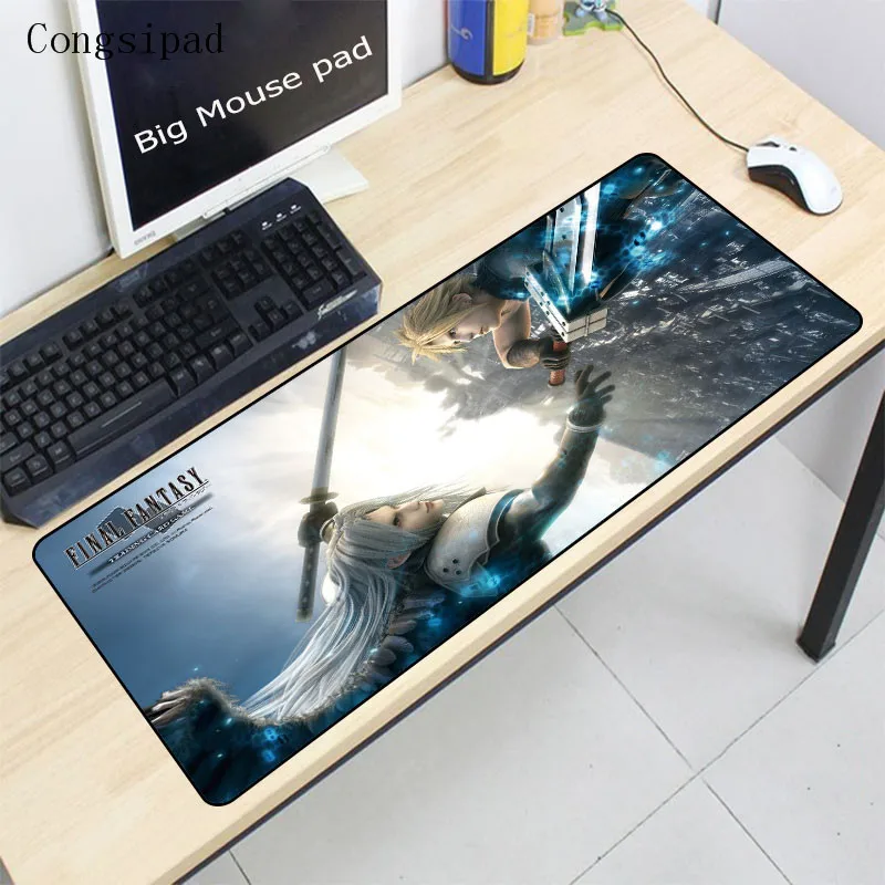 Congsipad Final Fantasy Mouse pad gamer 900x400mm Notbook Mouse Mat Large gaming mousepad large Lock Edge pad mouse PC desk pad