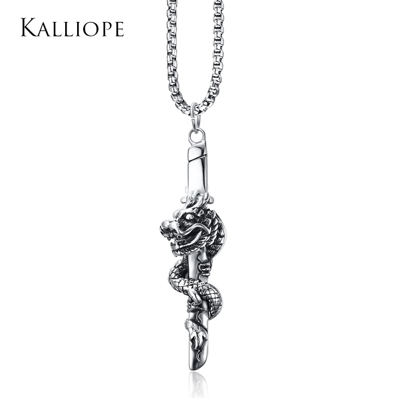2019 men top quality 53.4MM stainless steel dragon casting pendant